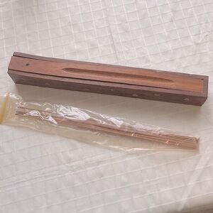 Wooden Incense Holder with Sticks